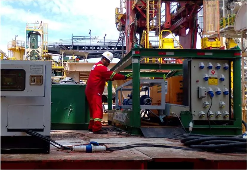 Equipamento utilizado na operação de limpeza de tanques